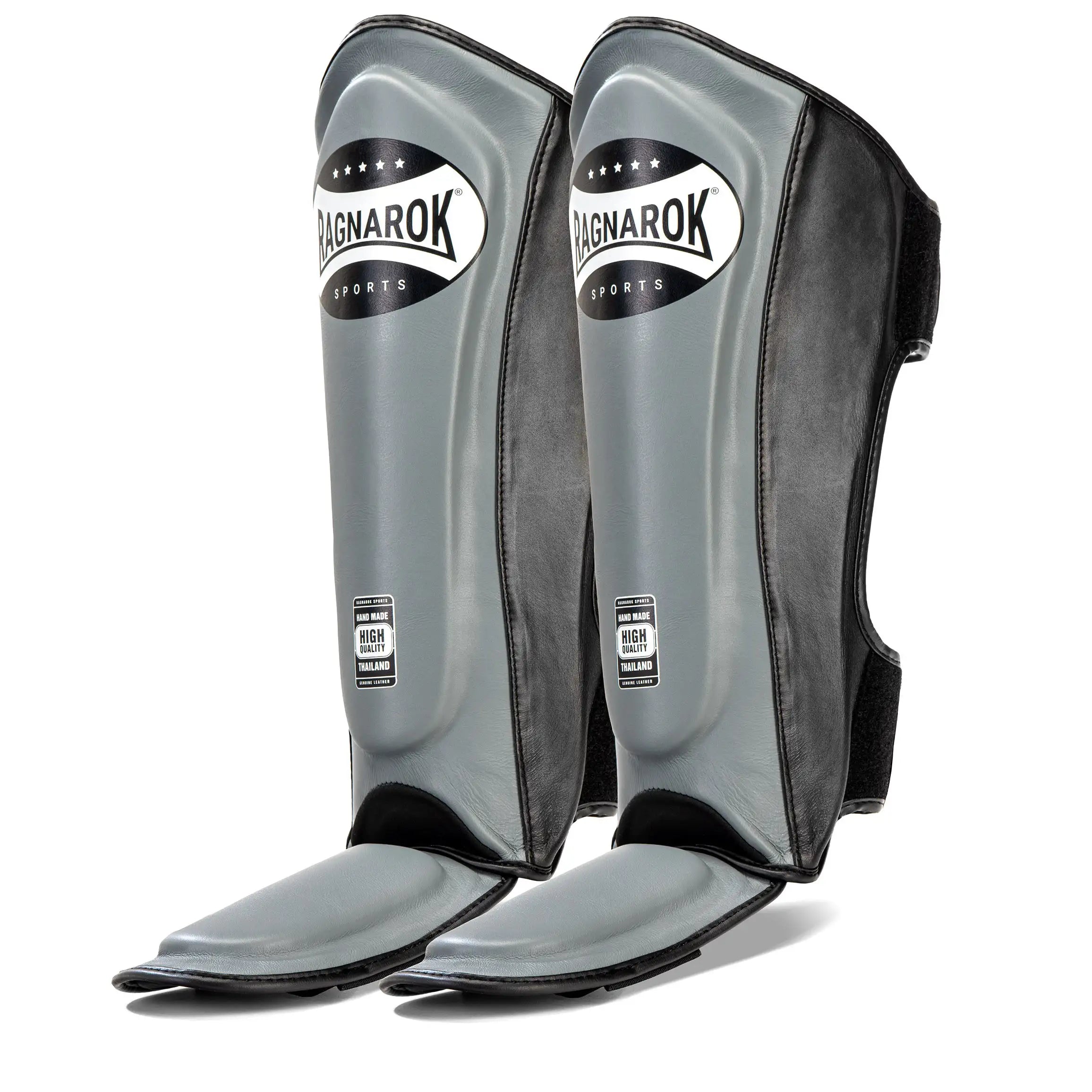 Schienbeinschutz Muay Thai Grau seitlich