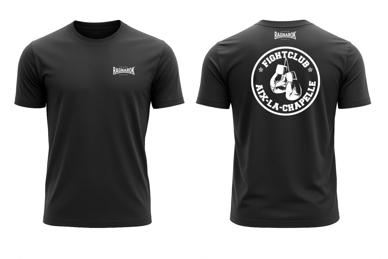 T-Shirt Slim Fit Fightclub Aix La Chapelle (schwarz/weiß)