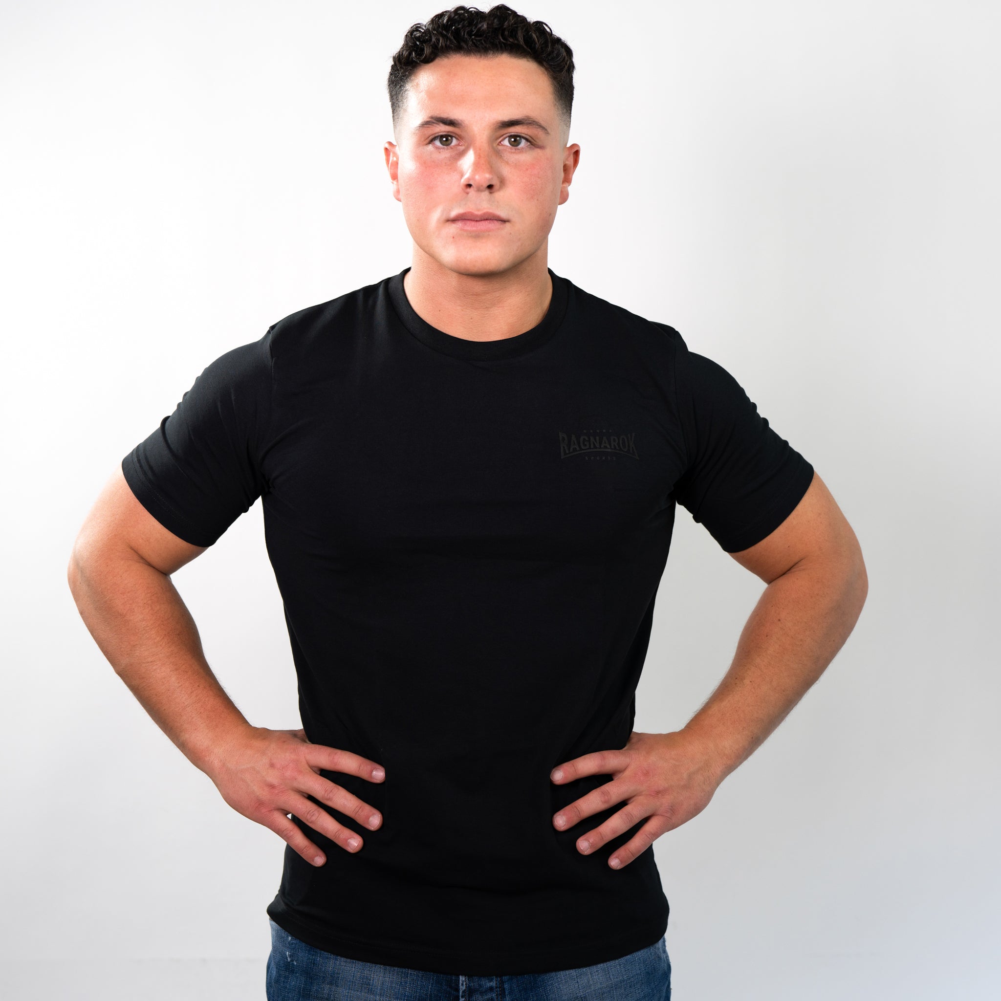 Slim Fit T-Shirt Classic Ragnarok Sports all Black