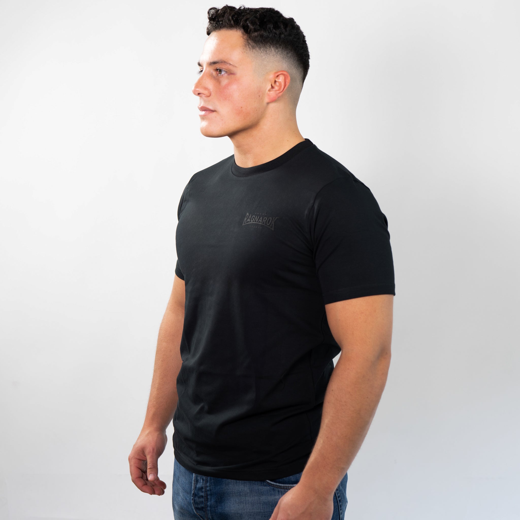 Slim Fit T-Shirt Classic Ragnarok Sports all Black
