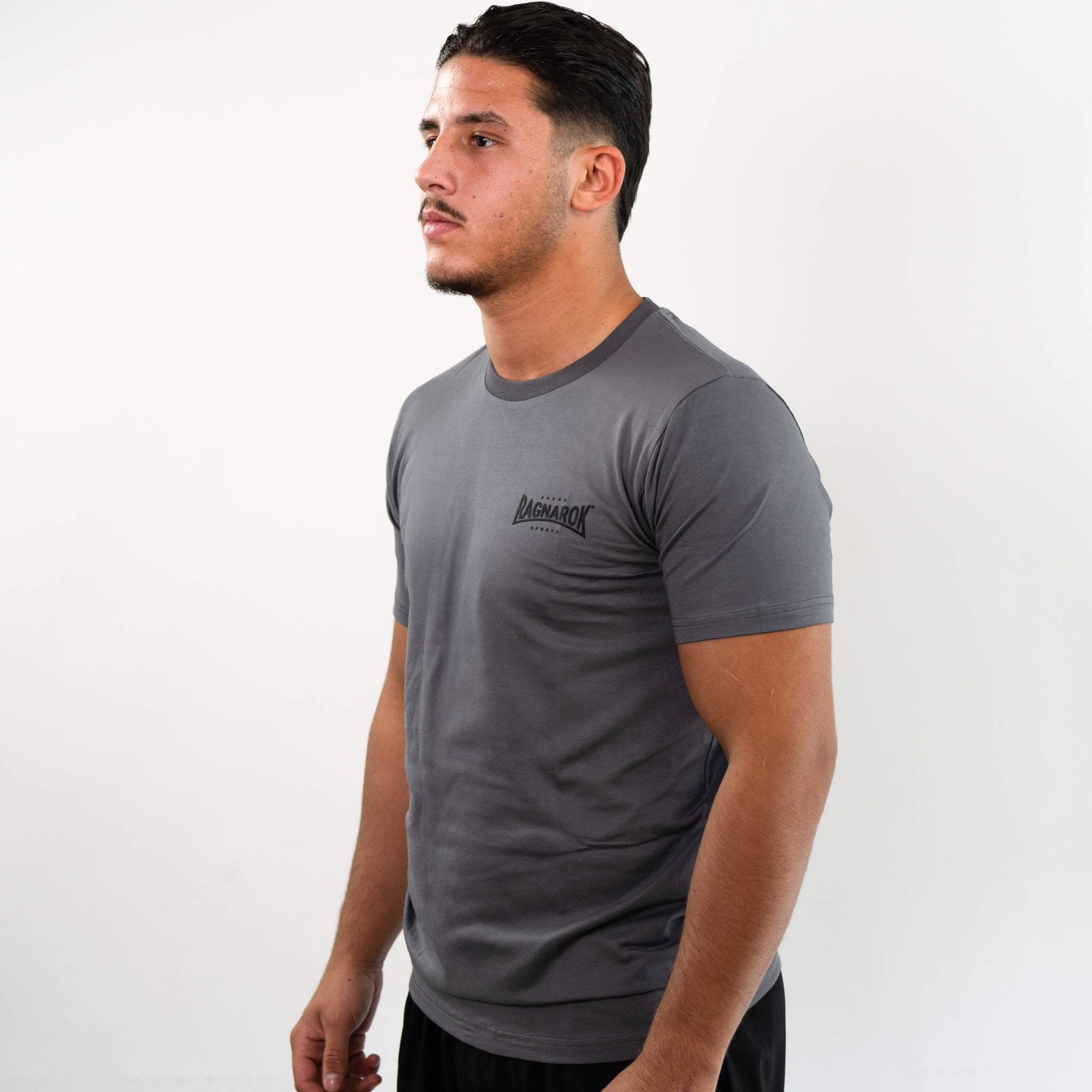 Slim Fit T-Shirt Classic Logo Ragnarok Sports Grey