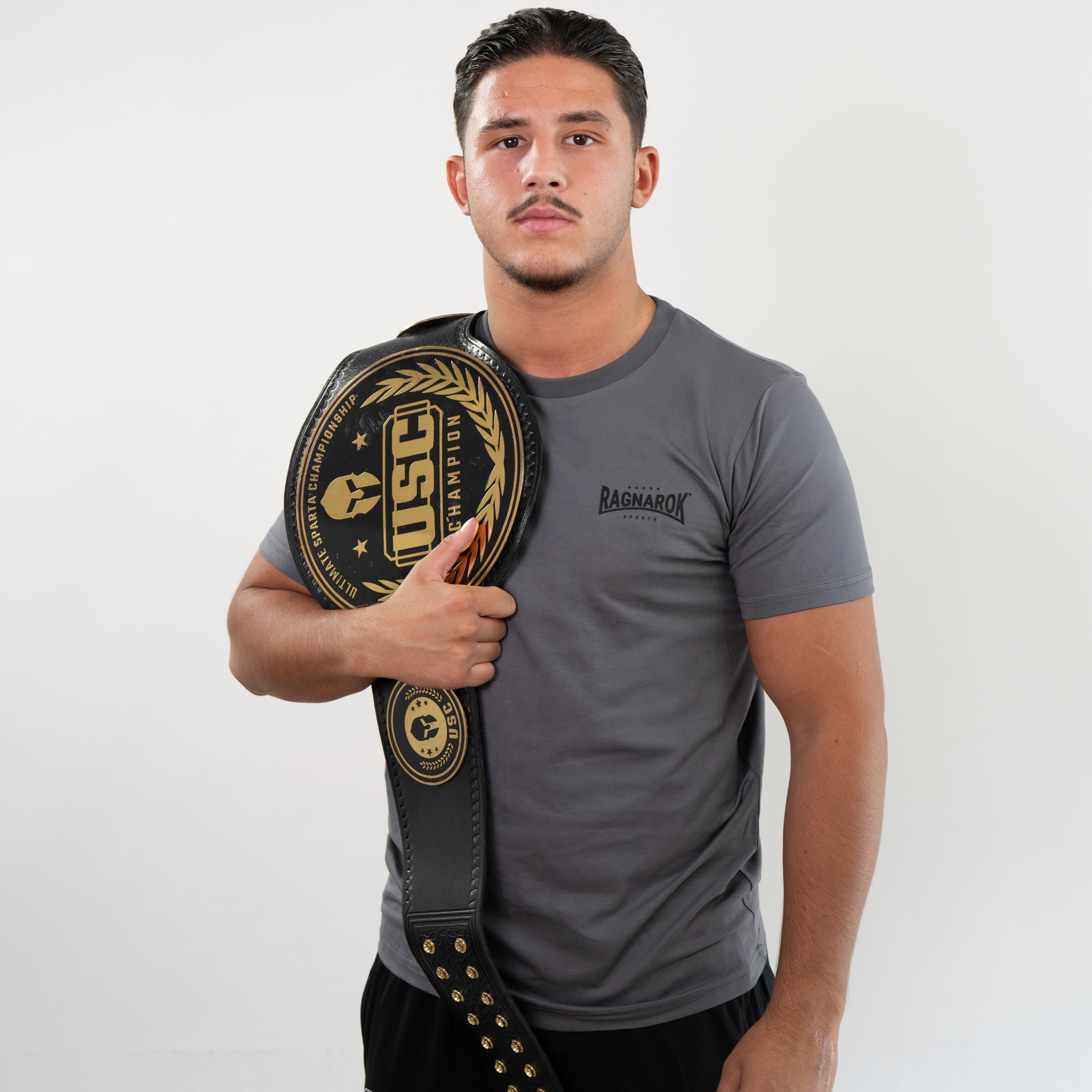 Slim Fit T-Shirt Classic Logo Ragnarok Sports Grey