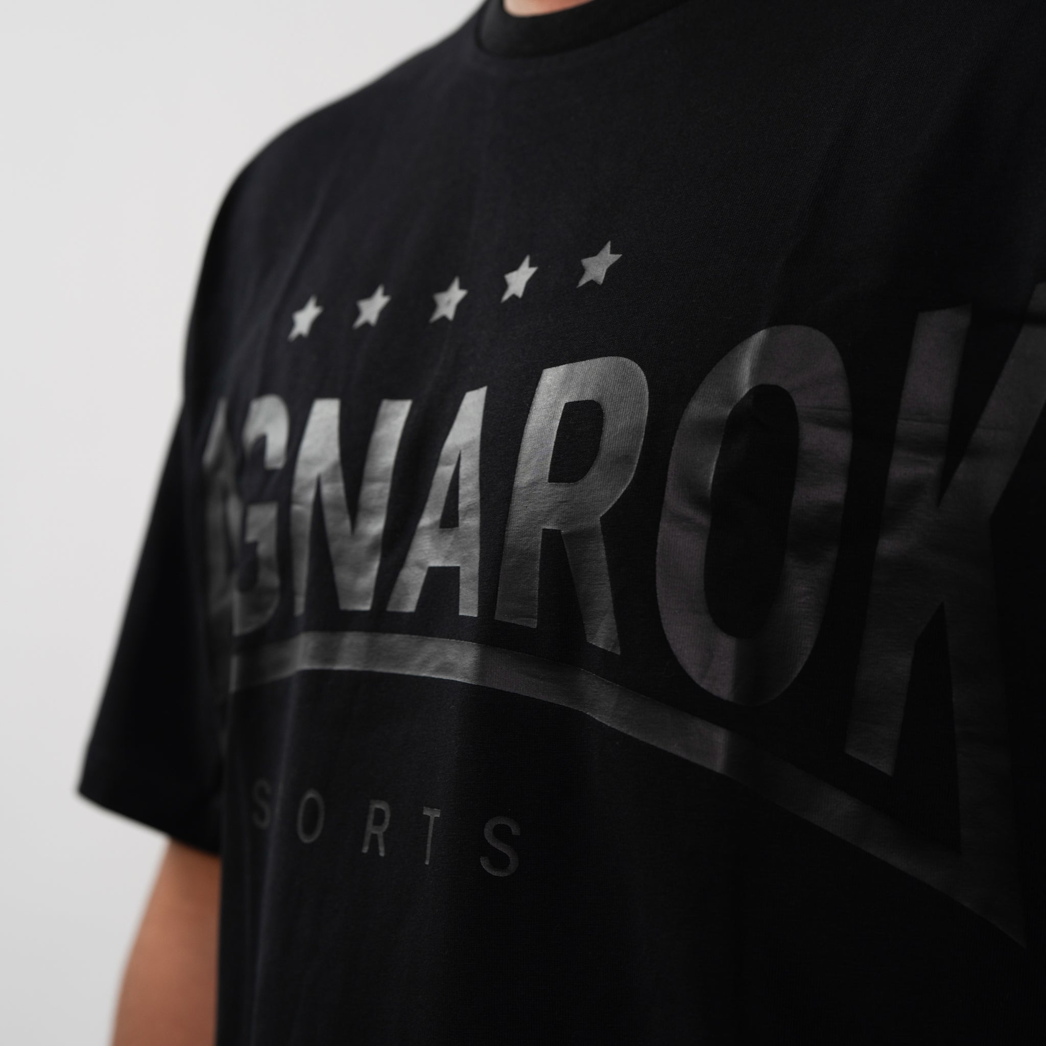 Oversize T-Shirt mit front Classic Logo Ragnarok Sports all Black