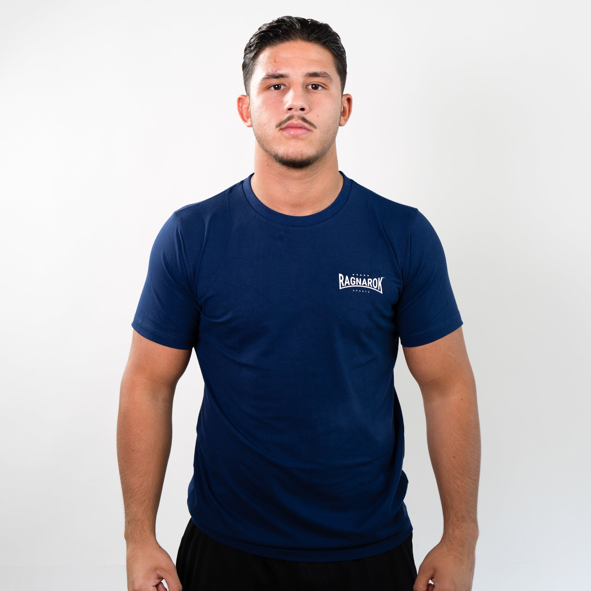 Slim Fit T-Shirt Classic Logo Ragnarok Sports Dark Blue
