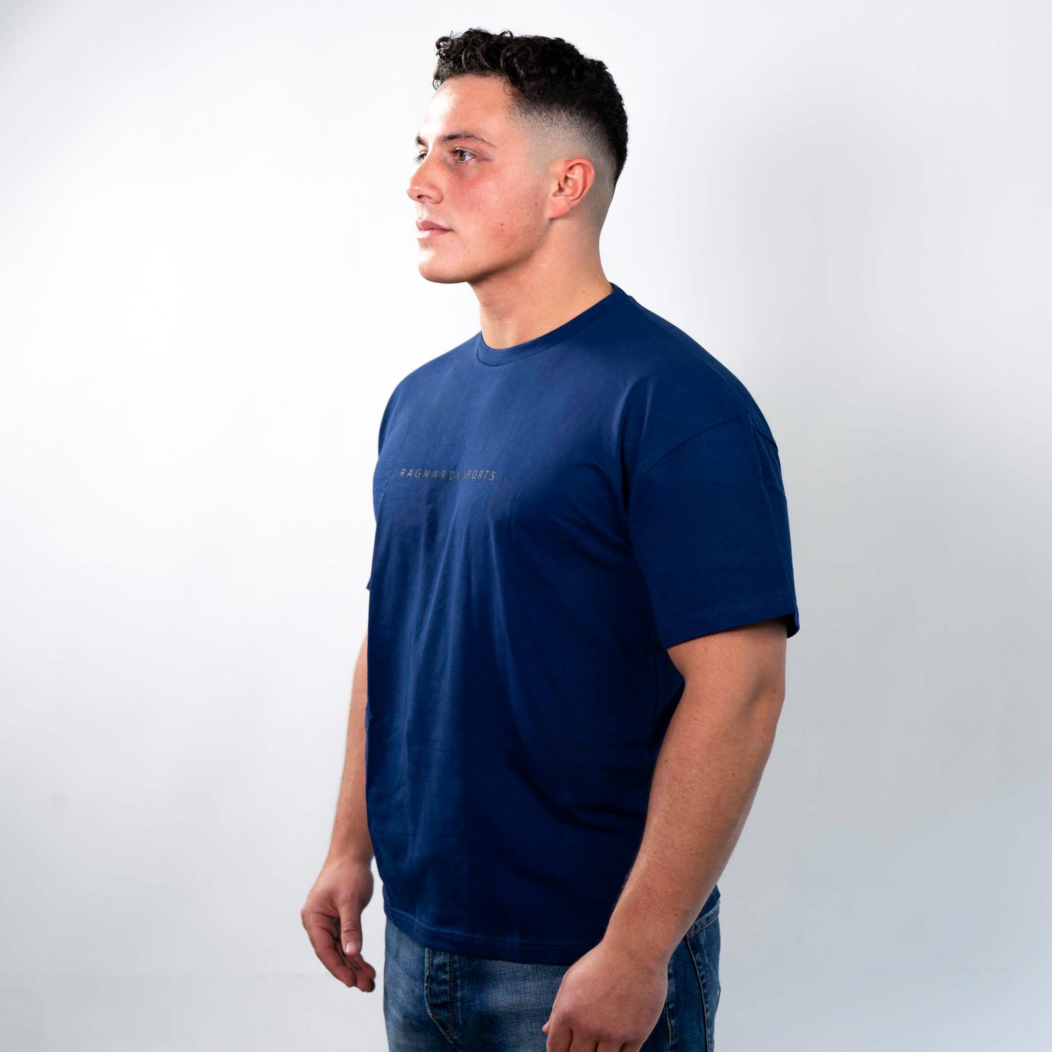 Oversize T-Shirt mit Front Logo Ragnarok Sports Dark Blue