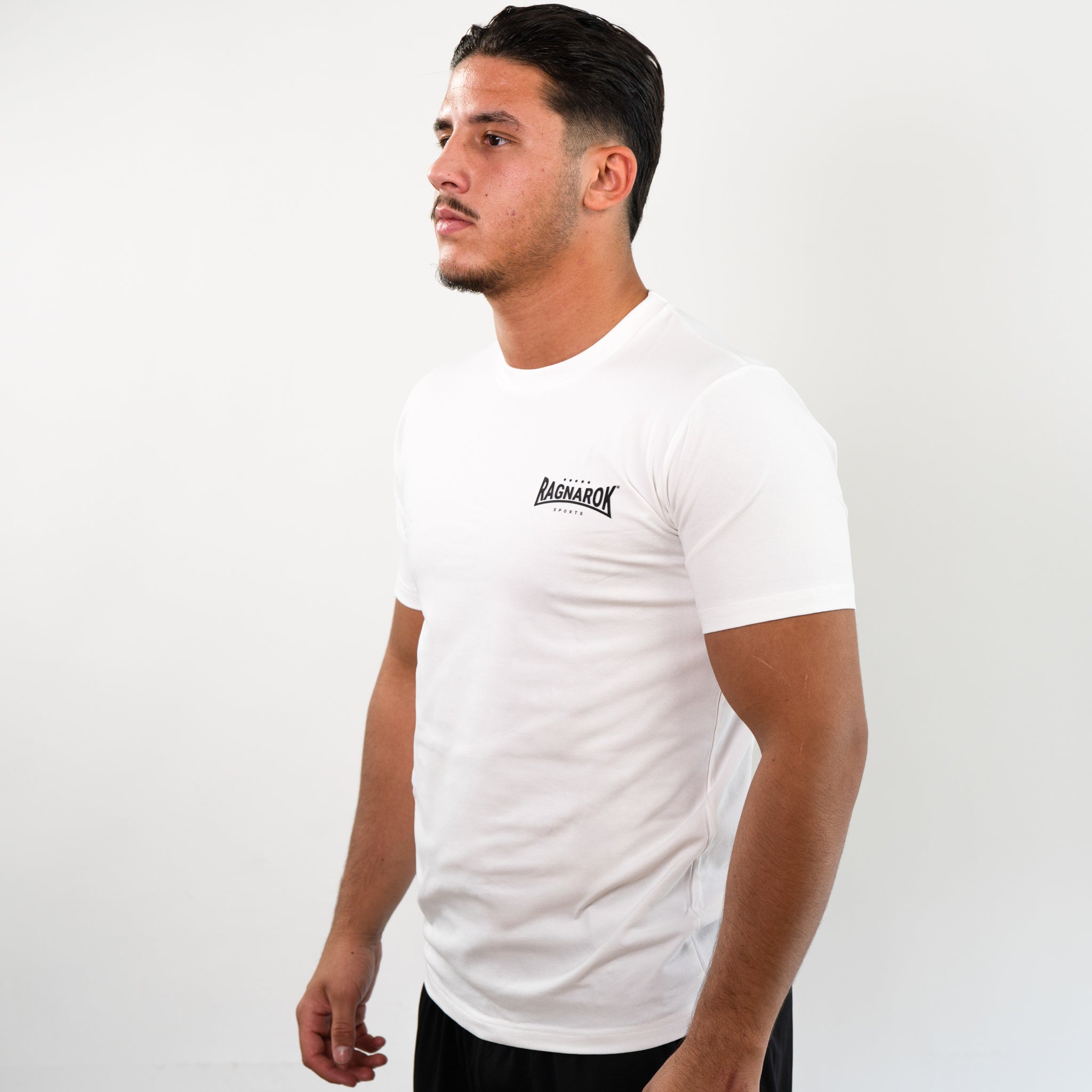 T-Shirt Slim Fit Classic Logo Ragnarok Sports White