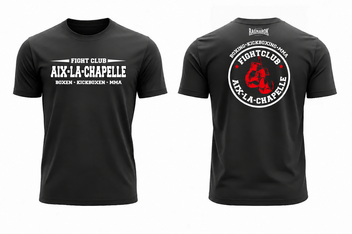 T-Shirt Slim Fit Fightclub Aix La Chapelle (weiß/rot)