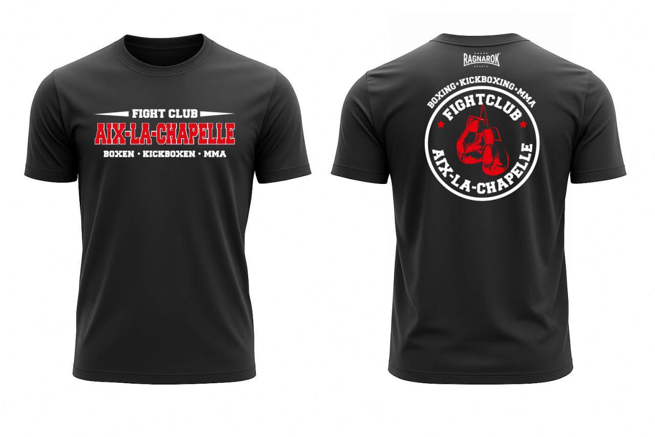T-Shirt Slim Fit Fightclub Aix La Chapelle (schwarz/rot)