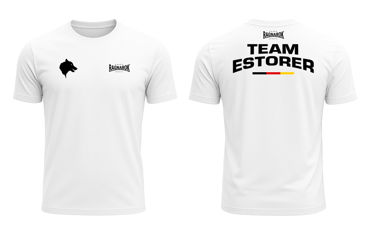 Team Estorer T-Shirt "Backprint" Weiß